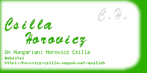 csilla horovicz business card